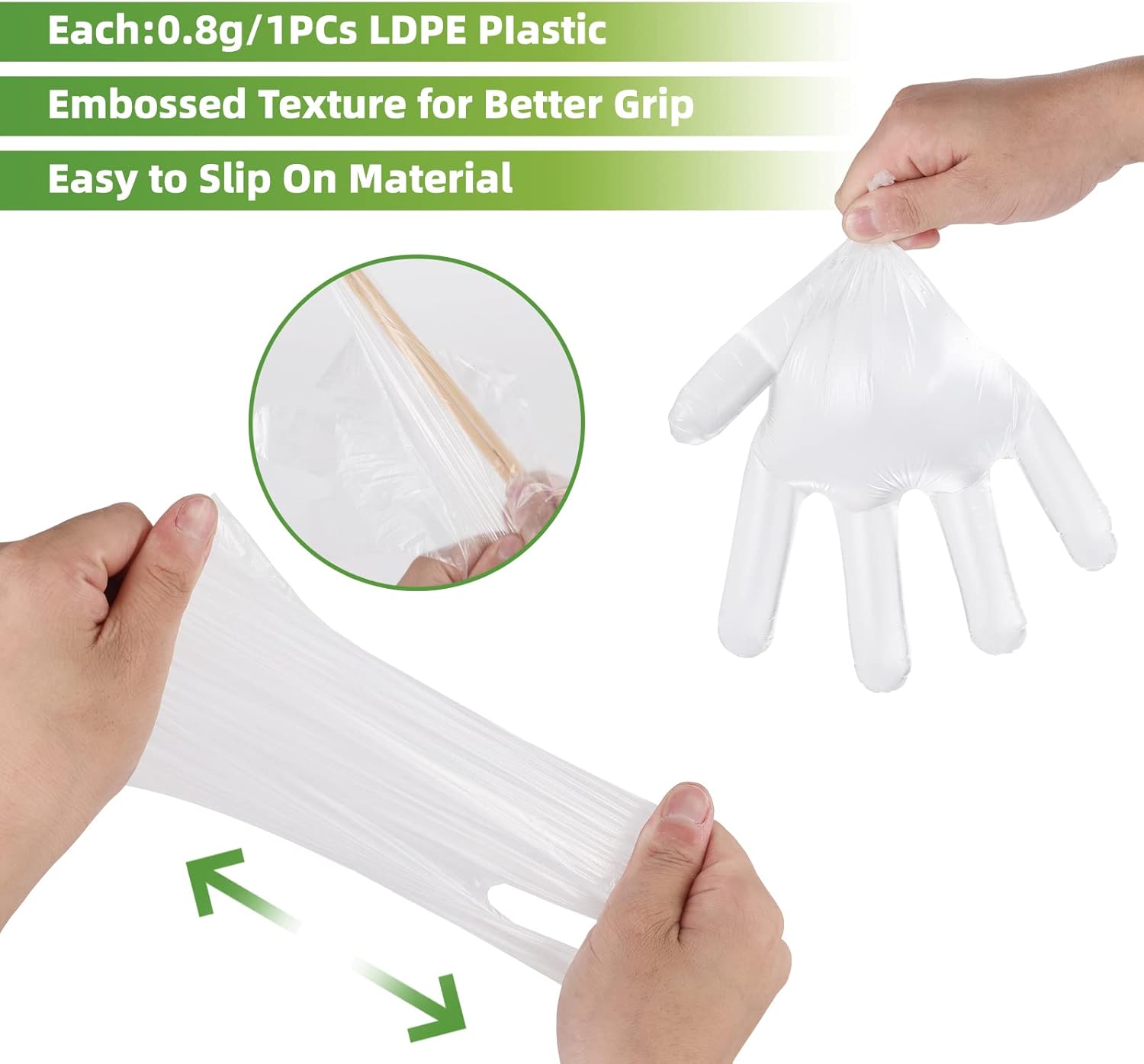 100 Pcs Plastic Disposable Glo - Rubber Glove Cleaning avaliação e preço