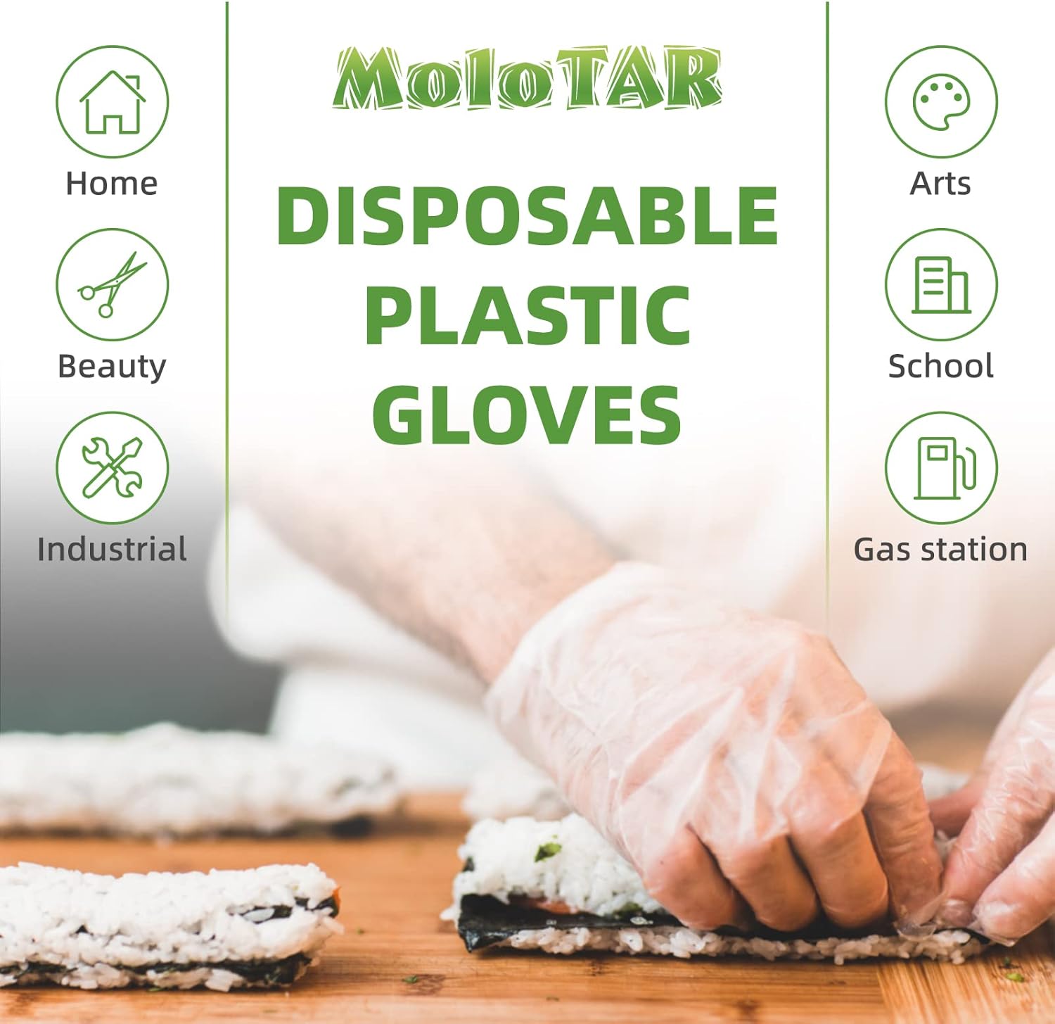 100 Pcs Plastic Disposable Glo - Rubber Glove Cleaning avaliação e preço