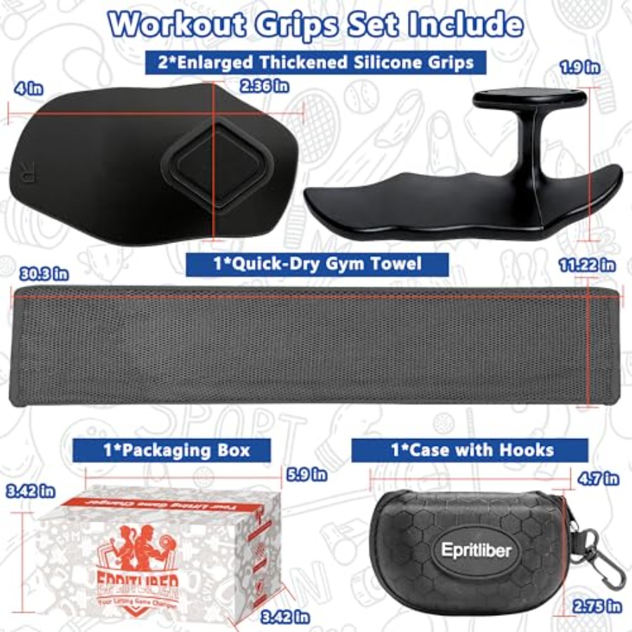 Large Silicone Workout Grips K - Workout Glove Gym avaliação e preço