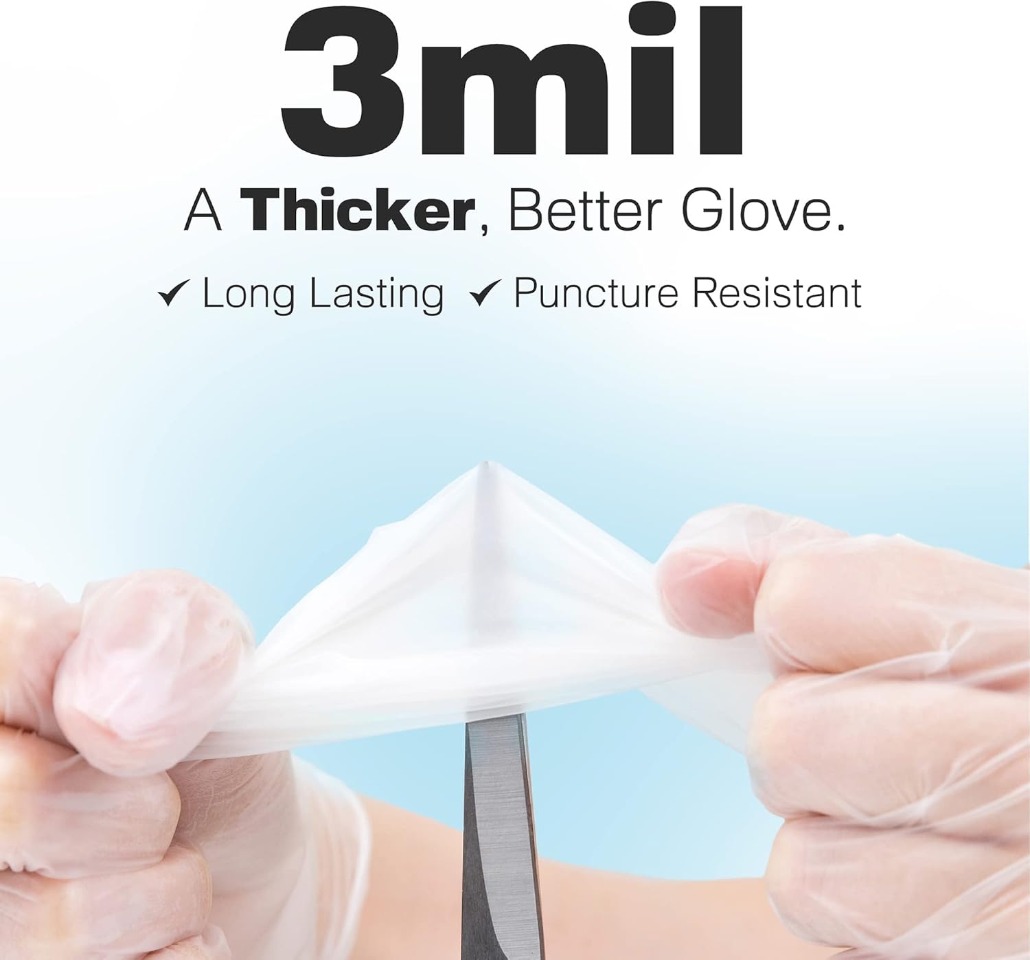 3 Mil Clear Vinyl Gloves - Foo - Latex Disposable Glove avaliação e preço