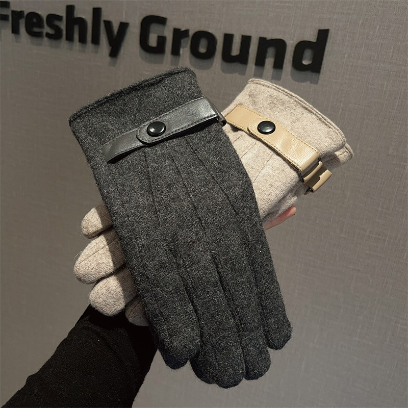 Gloves Men Wool Fleece Lined T - Wool Glove Lined avaliação e preço
