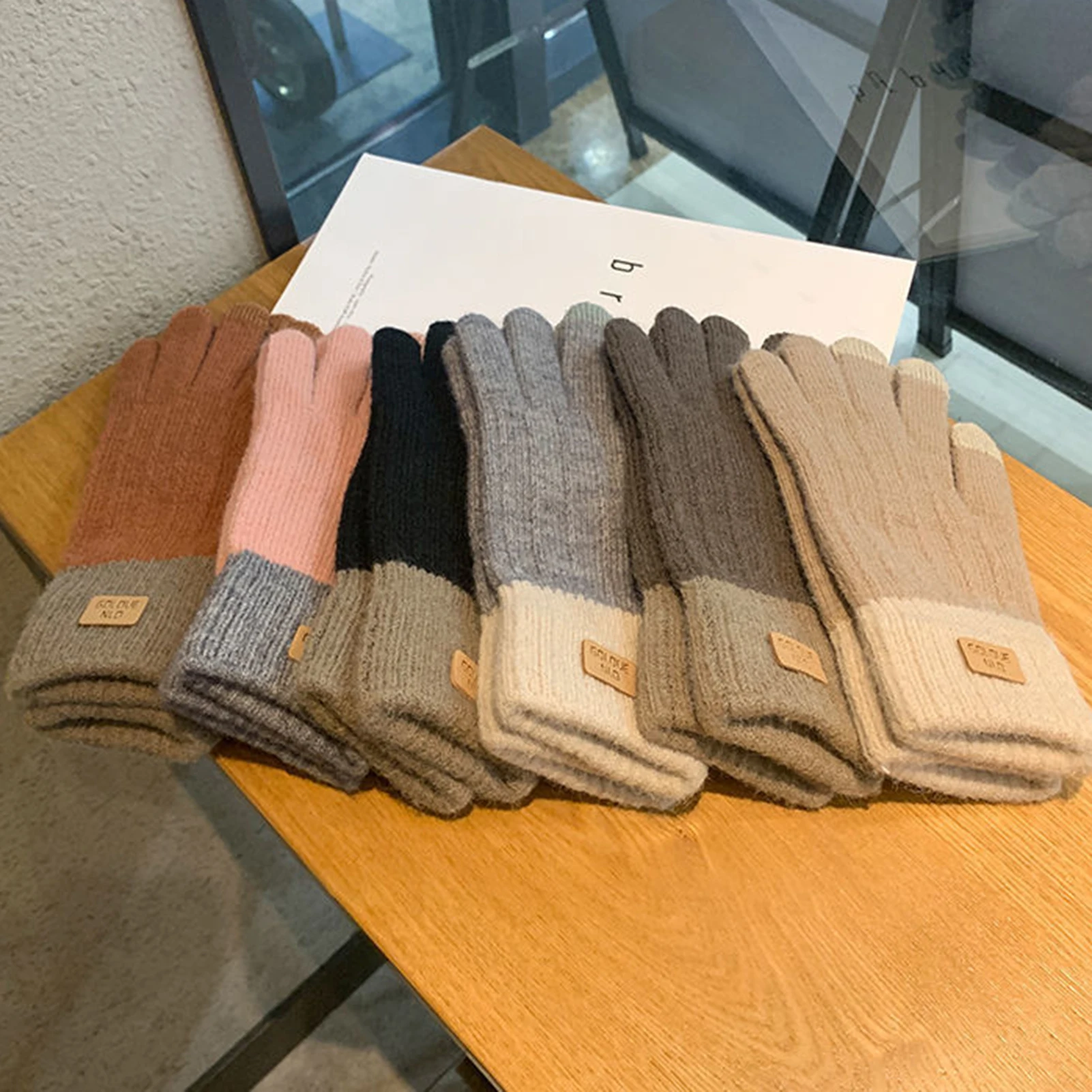 Women's Cable Knit Gloves Warm - Wool Glove Lined avaliação e preço