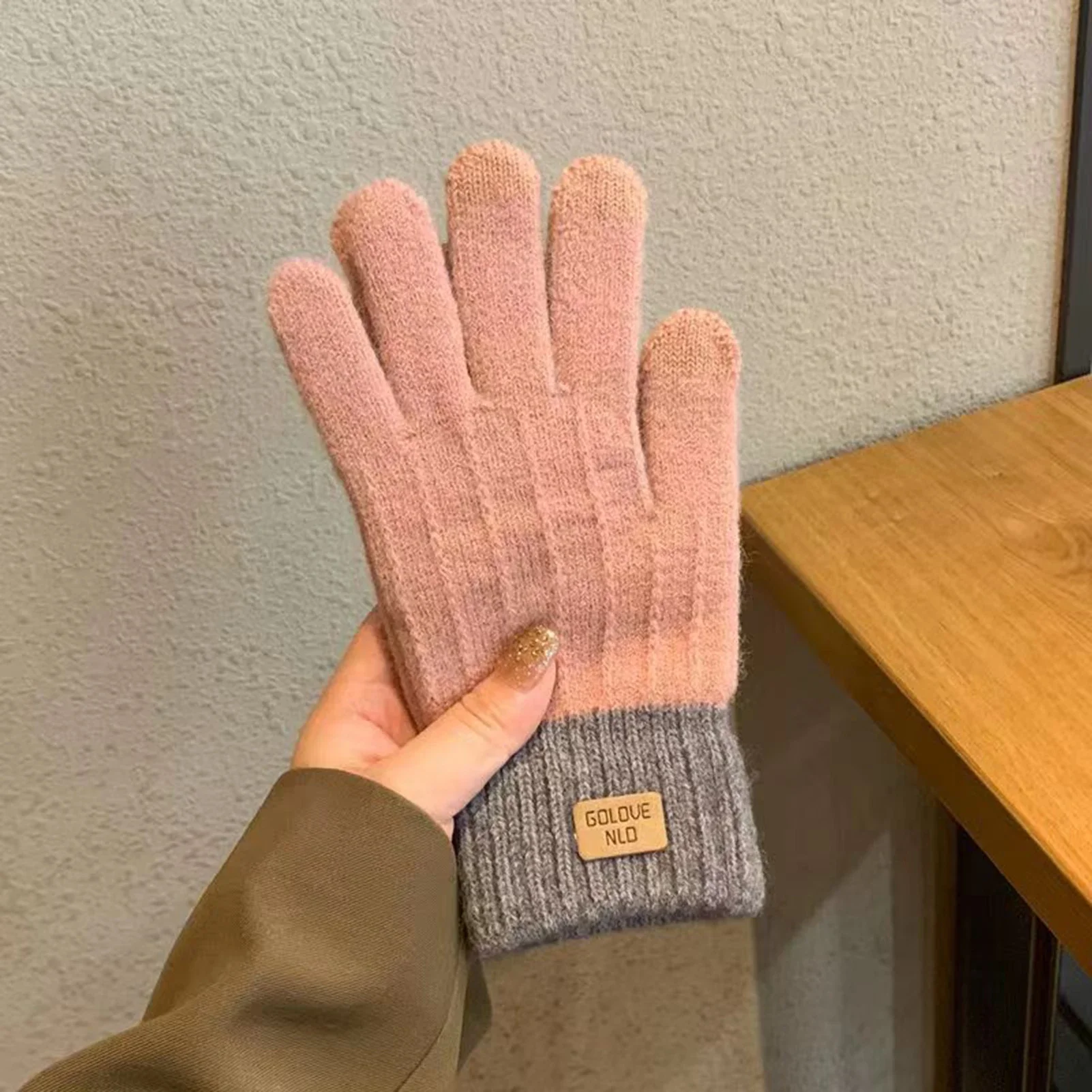 Women's Cable Knit Gloves Warm - Wool Glove Lined avaliação e preço