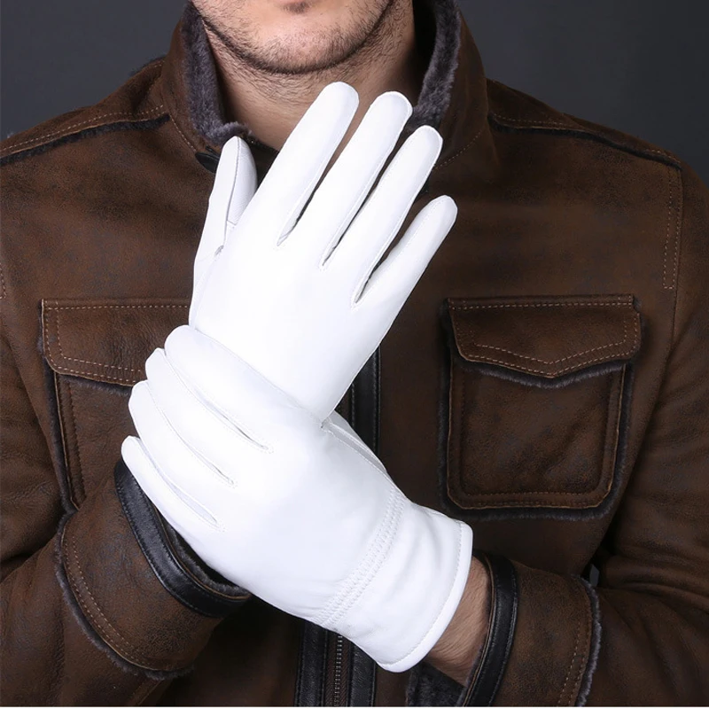 2025 Winter Genuine Leather Wh - Leather Driving Glove avaliação e preço