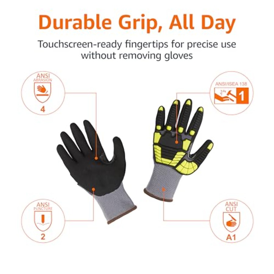 Safety work gloves for industr - Work Glove Impact avaliação e preço