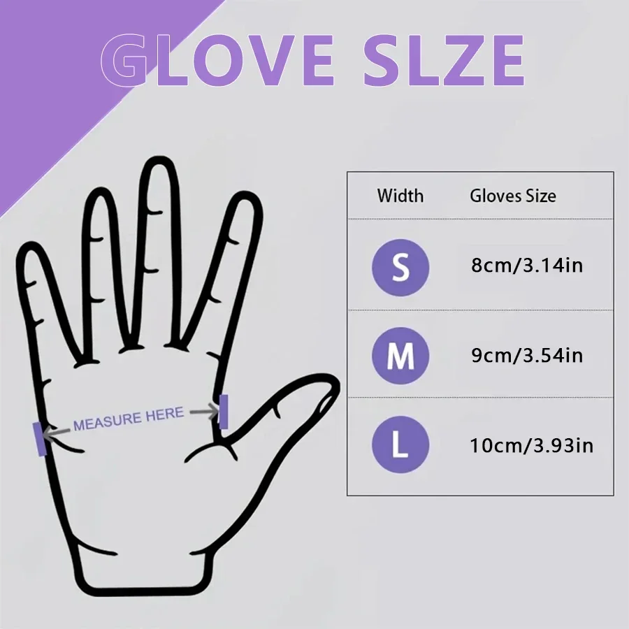 10/20/50/100PCS Purple Disposa - Nitrile Mechanic Glove avaliação e preço