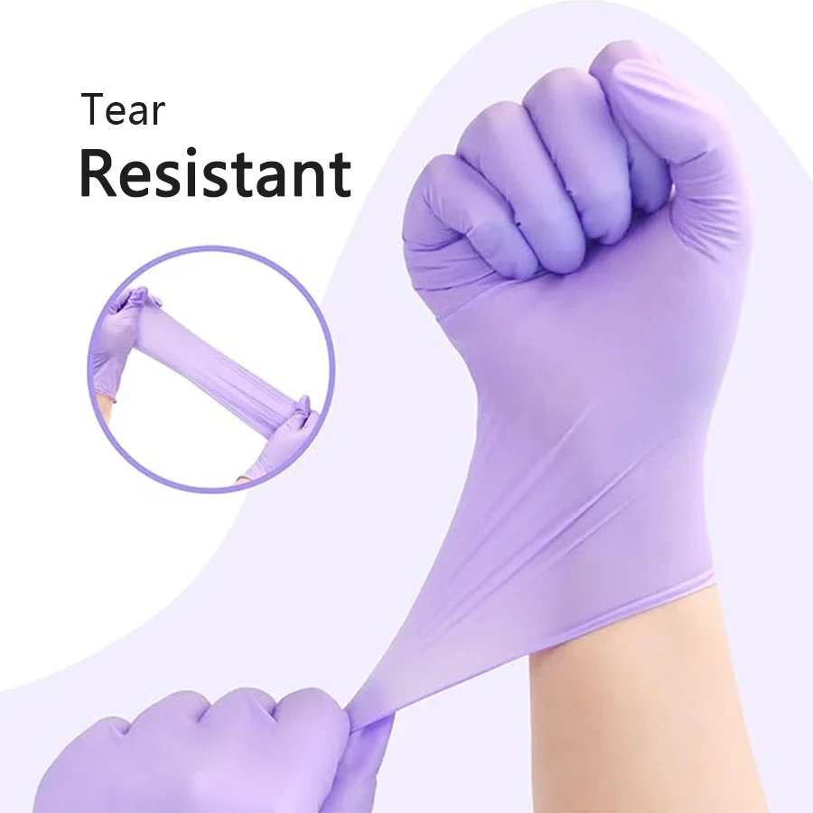 10/20/50/100PCS Purple Disposa - Nitrile Mechanic Glove avaliação e preço