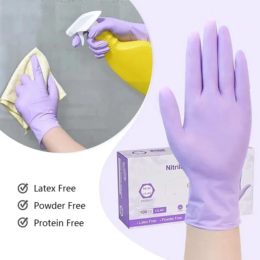 10/20/50/100PCS Purple Disposa - Nitrile Mechanic Glove avaliação e preço