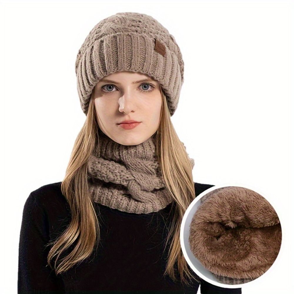 Soft Winter Beanie Hat Scarf S - Wool Glove Lined avaliação e preço
