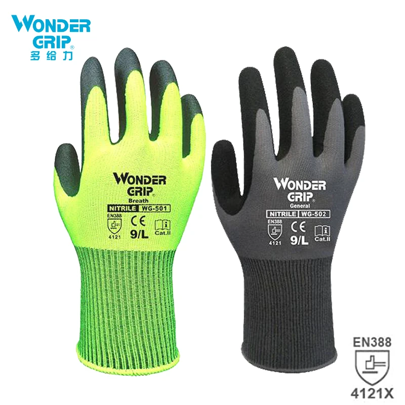 Wonder Grip Construction Glove - Nitrile Mechanic Glove avaliação e preço
