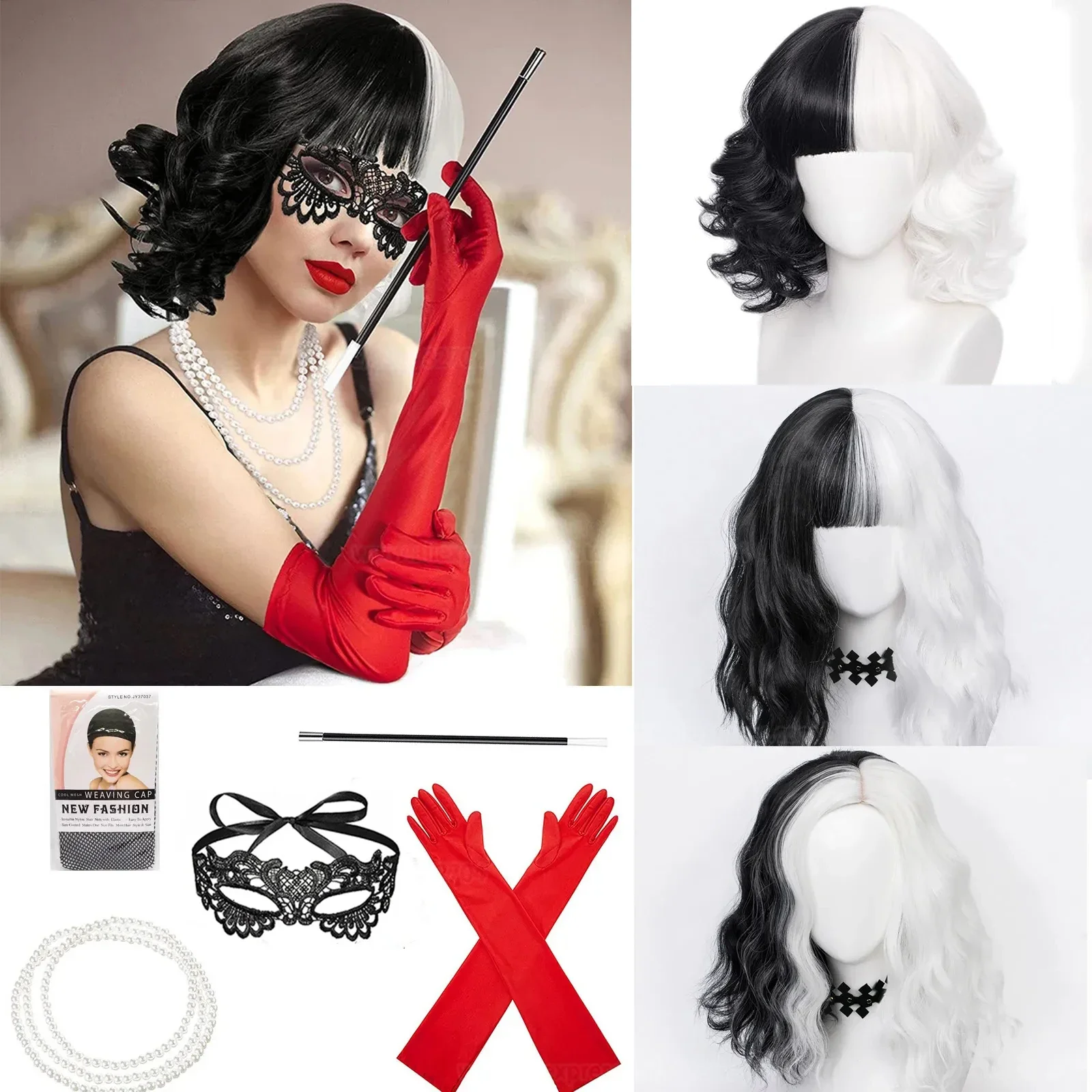Anime Cruella de Vil Cosplay W - Heat Resistant Glove avaliação e preço