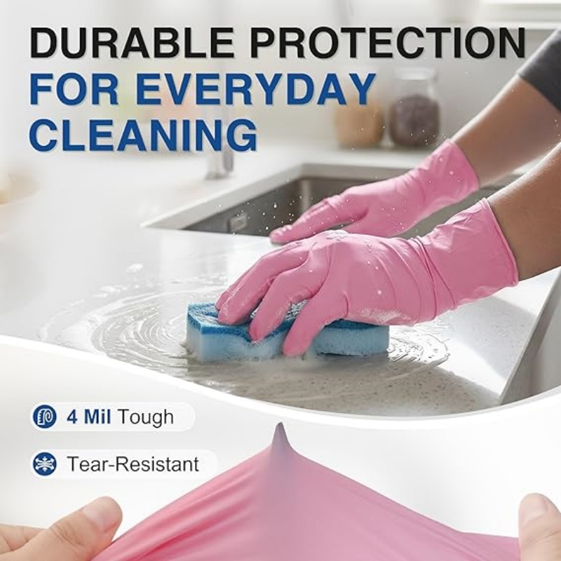 Pink Nitrile Disposable Gloves - Latex Disposable Glove avaliação e preço