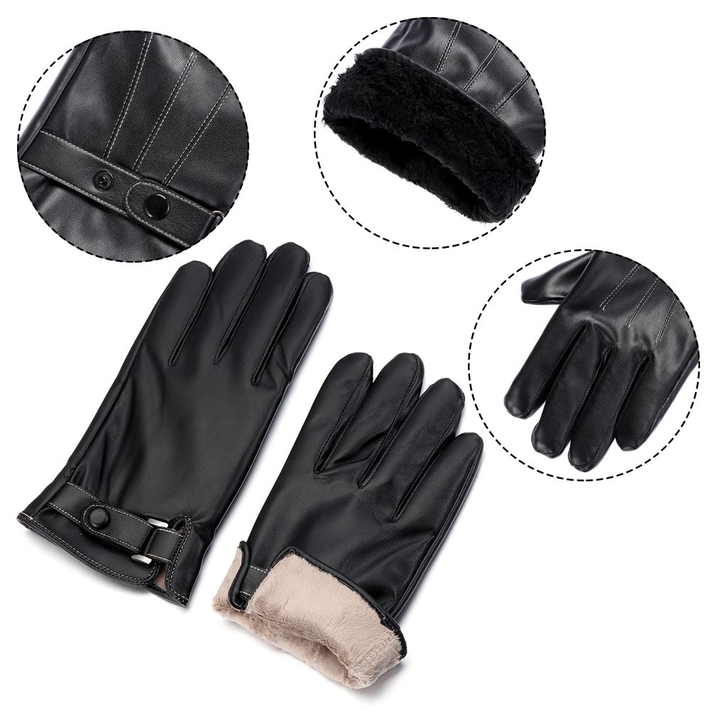 Men's Fleece Thermal Leather G - Leather Driving Glove avaliação e preço