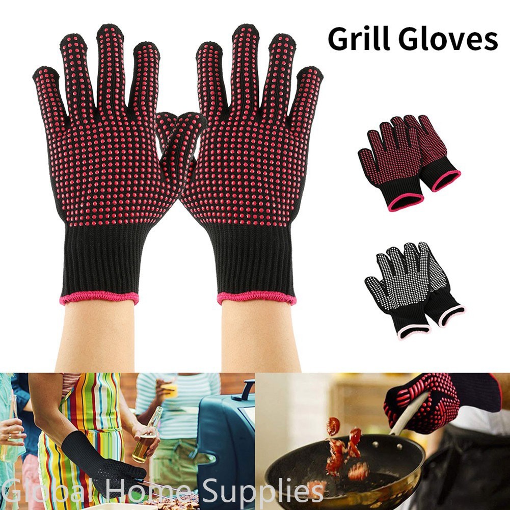 Barbecue Anti-scald Gloves Mic - Oven Mitt Silicone avaliação e preço