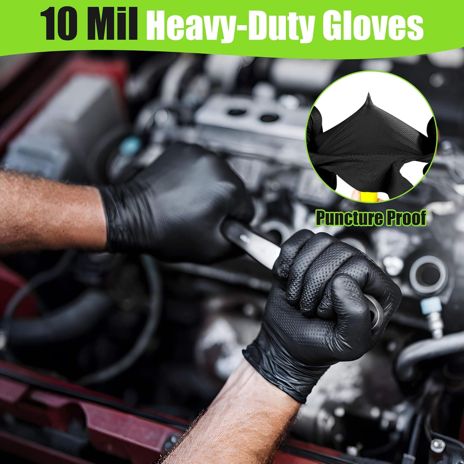 10 Mil Nitrile Gloves Large -  - Latex Disposable Glove avaliação e preço