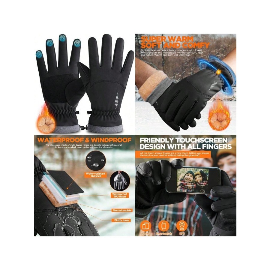 Winter Waterproof Ski Snow War - Ski Glove Waterproof avaliação e preço