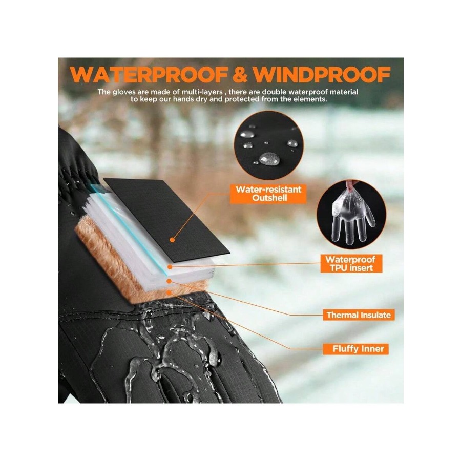 Winter Waterproof Ski Snow War - Ski Glove Waterproof avaliação e preço