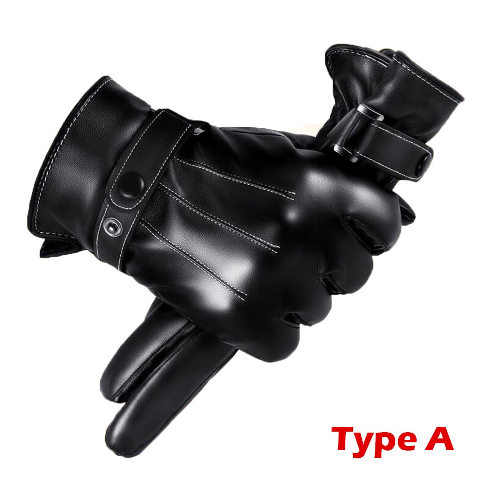 1Pair Winter Gloves Warm Drivi - Leather Driving Glove avaliação e preço