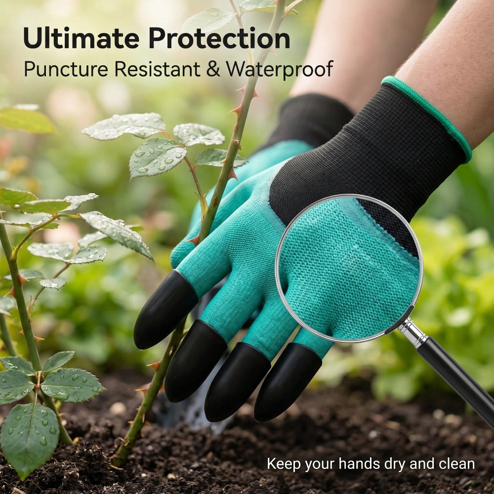 1pair Garden Genie Gloves With - Gardening Glove Waterproof avaliação e preço