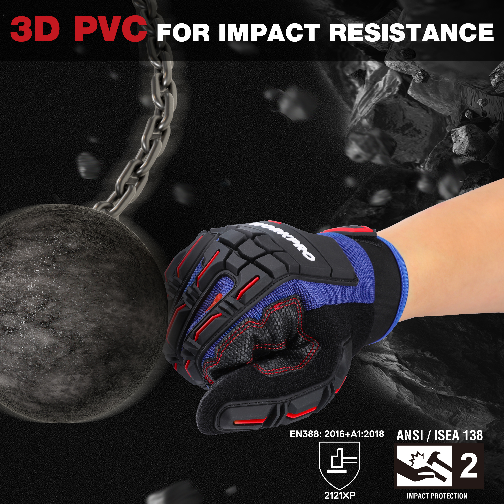 WORKPRO Heavy-duty Work Gloves - Work Glove Impact avaliação e preço