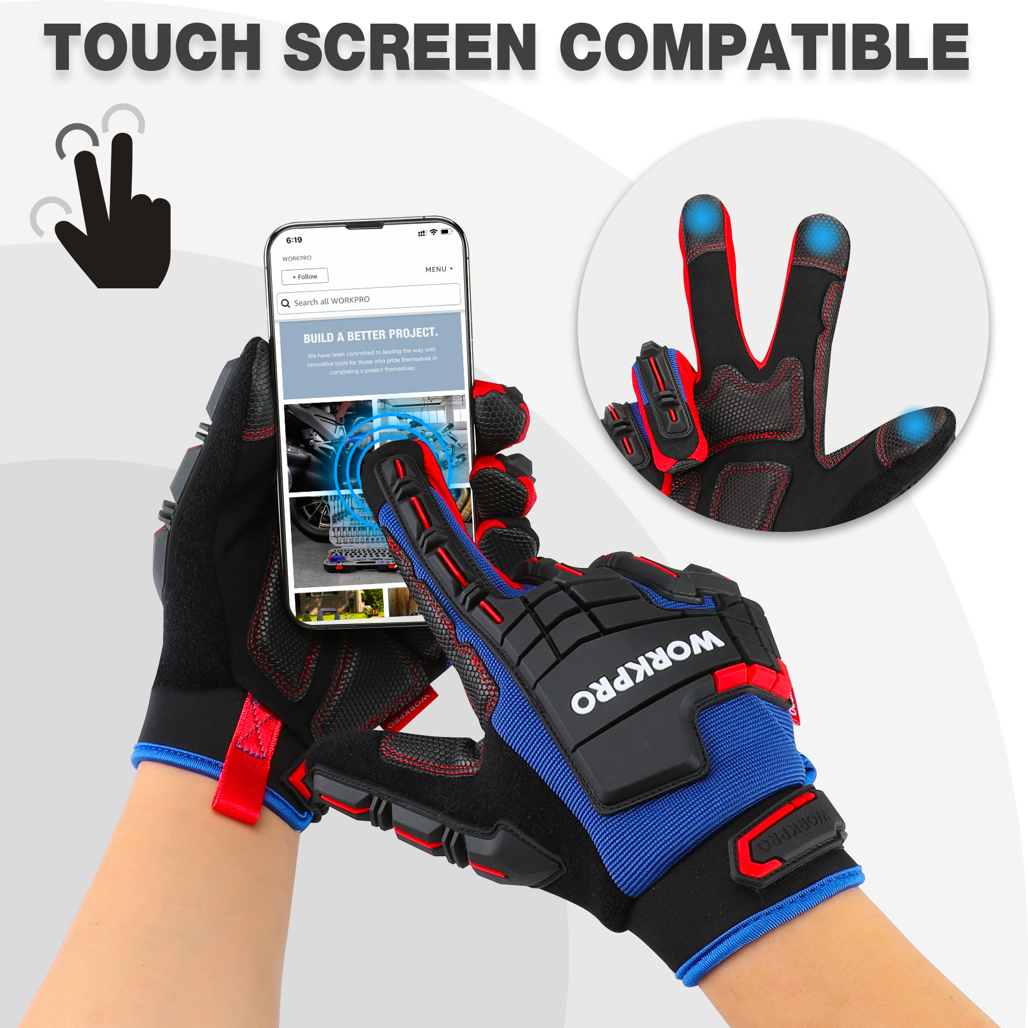 WORKPRO Heavy-duty Work Gloves - Work Glove Impact avaliação e preço