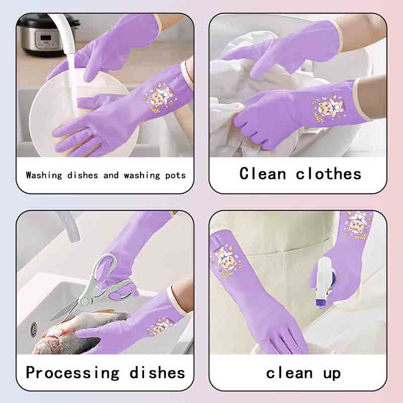 1 pair of household cleaning a - Dish Glove Rubber avaliação e preço