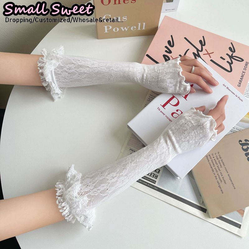 Women's Harajuku White Arm Sle - Fingerless Glove Knit avaliação e preço