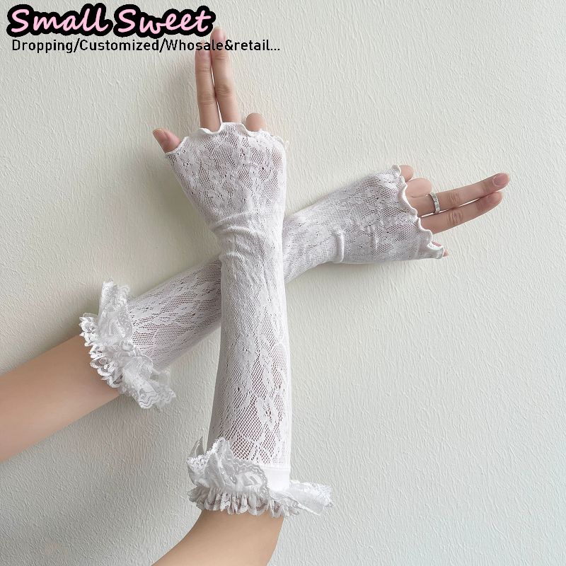 Women's Harajuku White Arm Sle - Fingerless Glove Knit avaliação e preço