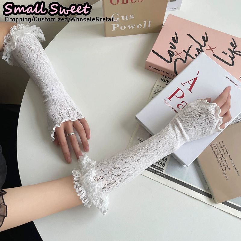 Women's Harajuku White Arm Sle - Fingerless Glove Knit avaliação e preço