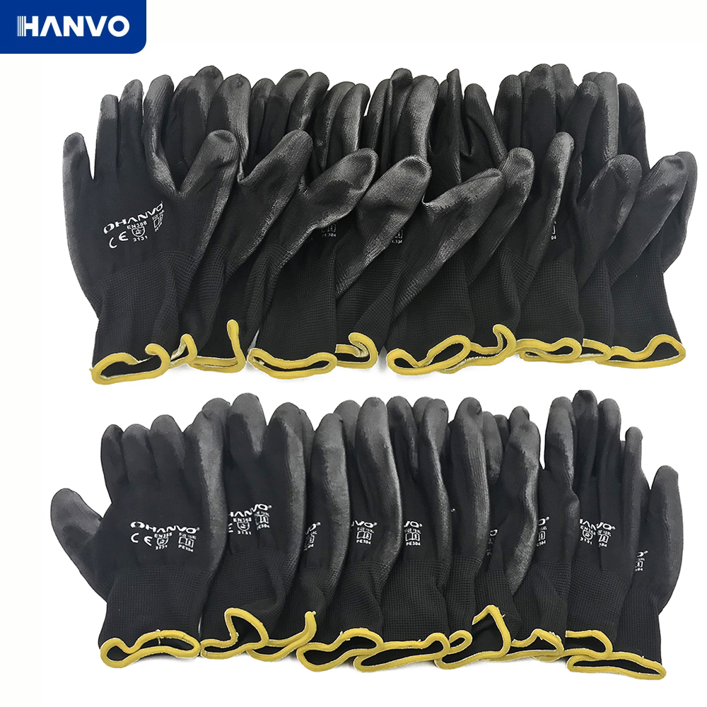 10 Pairs PU Nitrile Safety Coa - Nitrile Mechanic Glove avaliação e preço