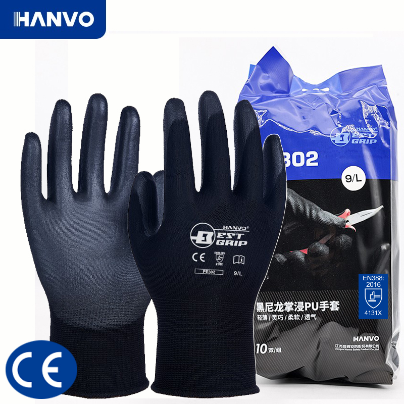 10 Pairs PU Nitrile Safety Coa - Nitrile Mechanic Glove avaliação e preço
