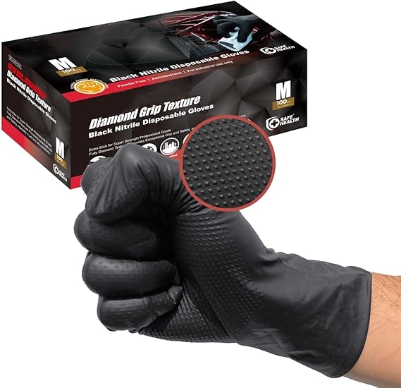 Black Nitrile Gloves Disposabl - Nitrile Mechanic Glove avaliação e preço