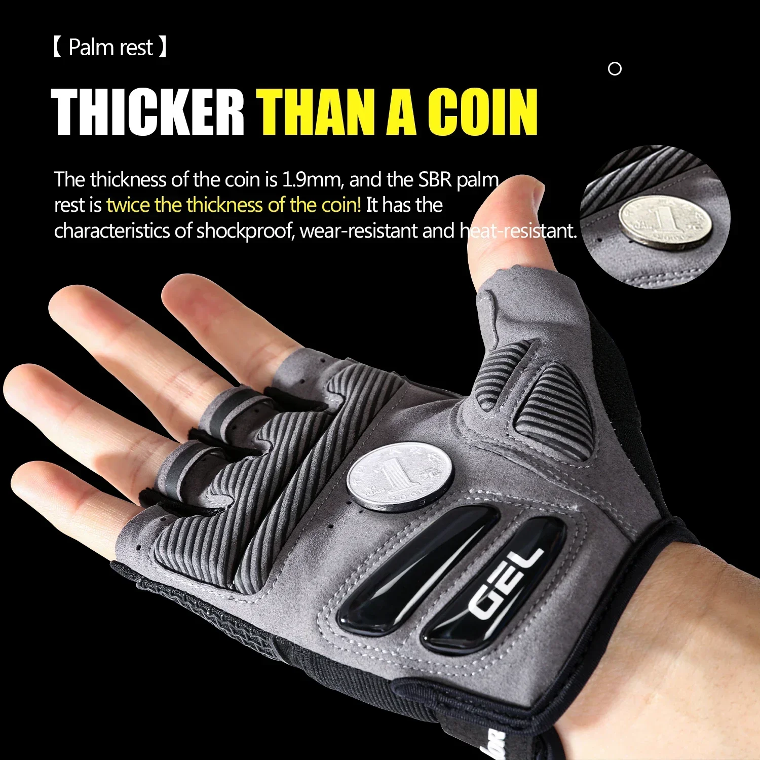 Anti Slip Shock Breathable Hal - Cycling Glove Padded avaliação e preço