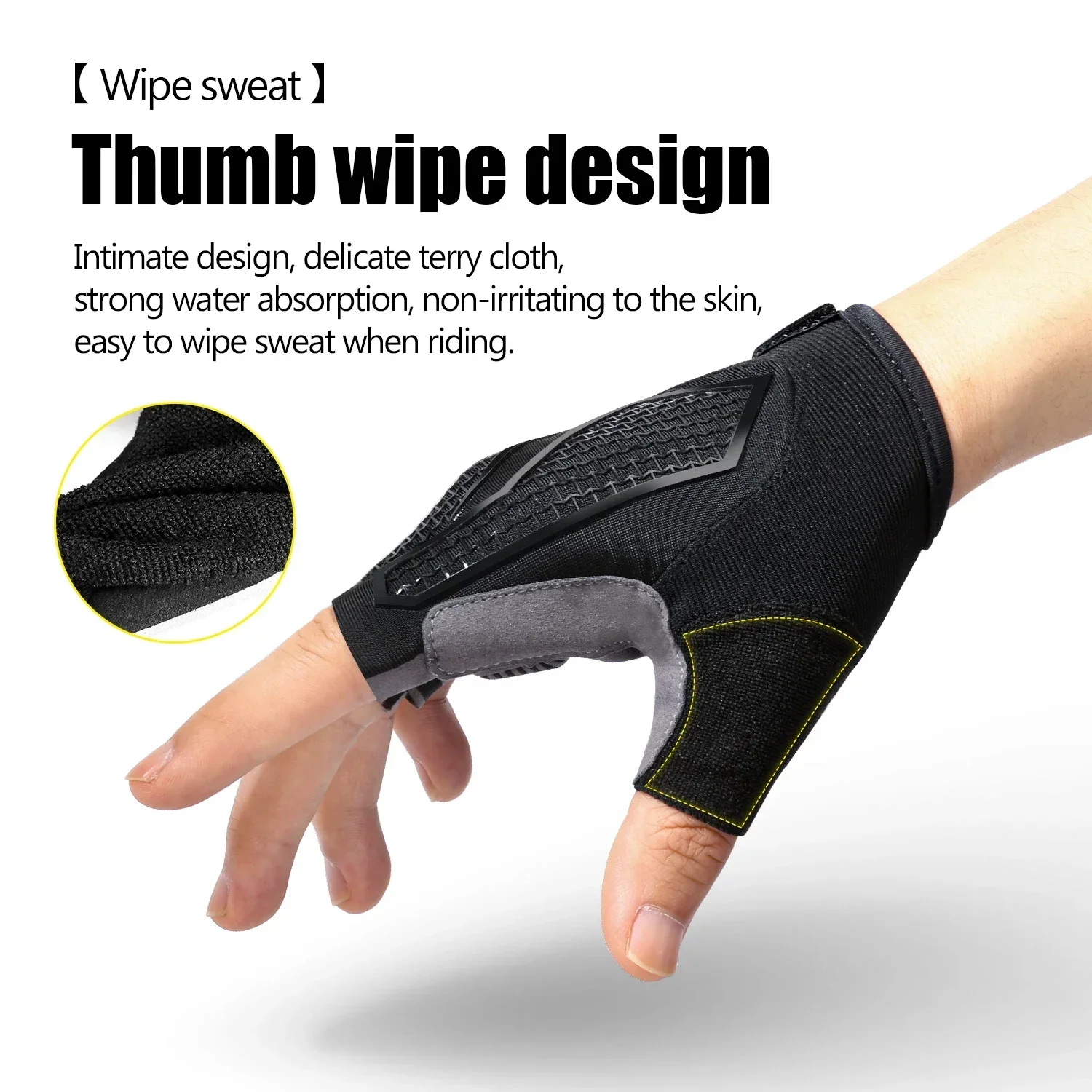Anti Slip Shock Breathable Hal - Cycling Glove Padded avaliação e preço