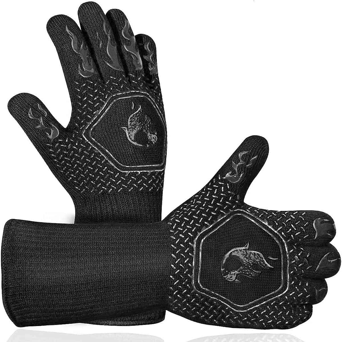 BBQ Grill Gloves High Temp Res - Oven Mitt Silicone avaliação e preço