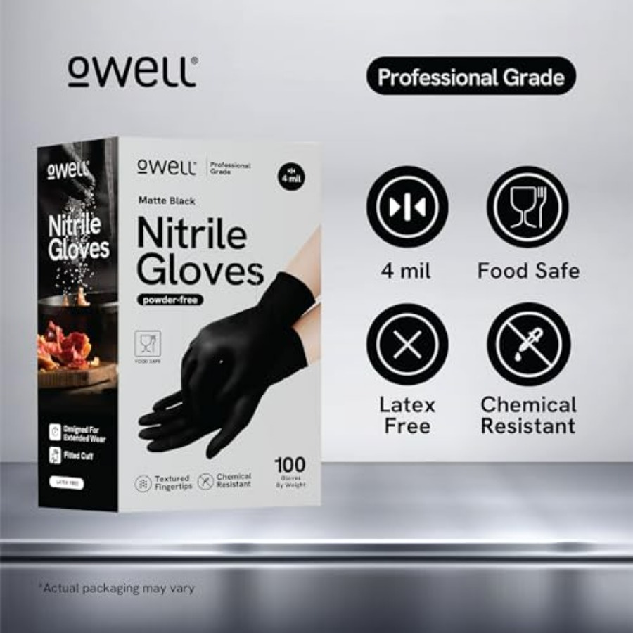 ® Black Nitrile Gloves - 4 Mil - Exam Glove Nitrile avaliação e preço