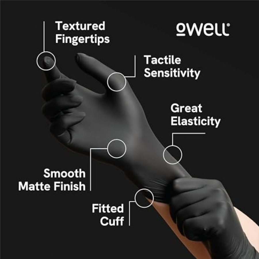 ® Black Nitrile Gloves - 4 Mil - Exam Glove Nitrile avaliação e preço