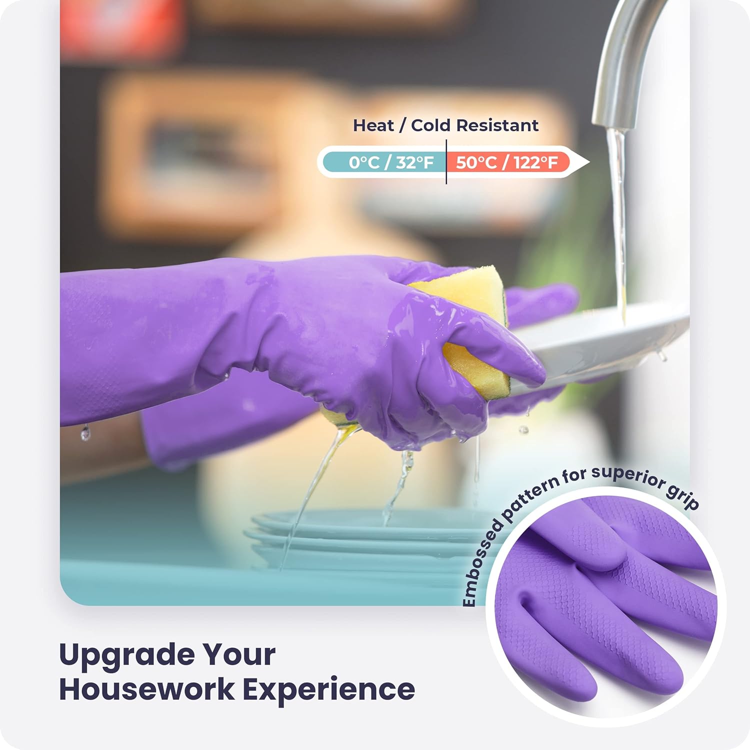 3/6/12/60 Pairs Dishwashing Gl - Rubber Glove Cleaning avaliação e preço