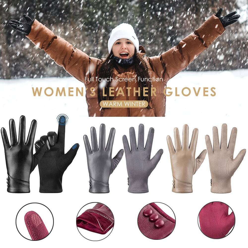Women Gloves Touch Screen Wool - Wool Glove Lined avaliação e preço