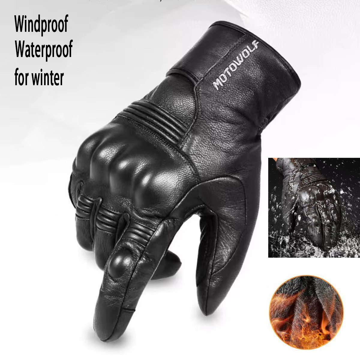 Leather Motorcycle Gloves Men' - Motorcycle Glove Knuckle avaliação e preço