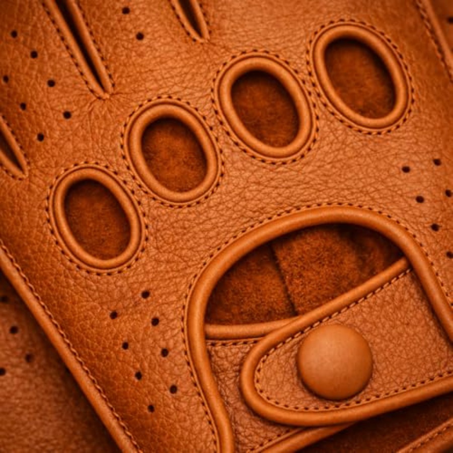 Mens fingerless leather drivin - Leather Driving Glove avaliação e preço