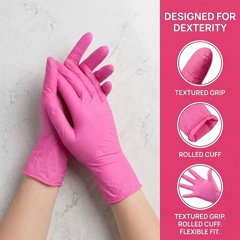 10-100PCS Pink Nitrile Disposa - Nitrile Mechanic Glove avaliação e preço