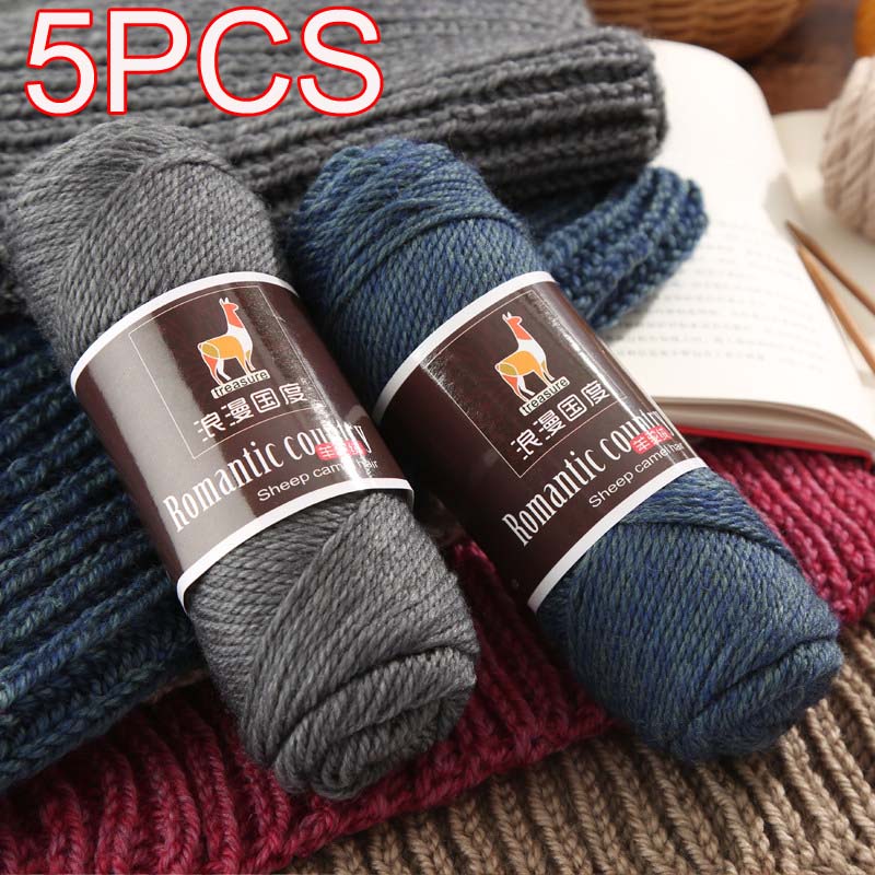 5PCS total 500g Hand knitting  - Wool Glove Lined avaliação e preço