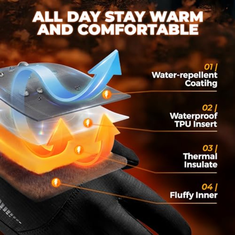 Winter Waterproof Ski Snow War - Ski Glove Waterproof avaliação e preço