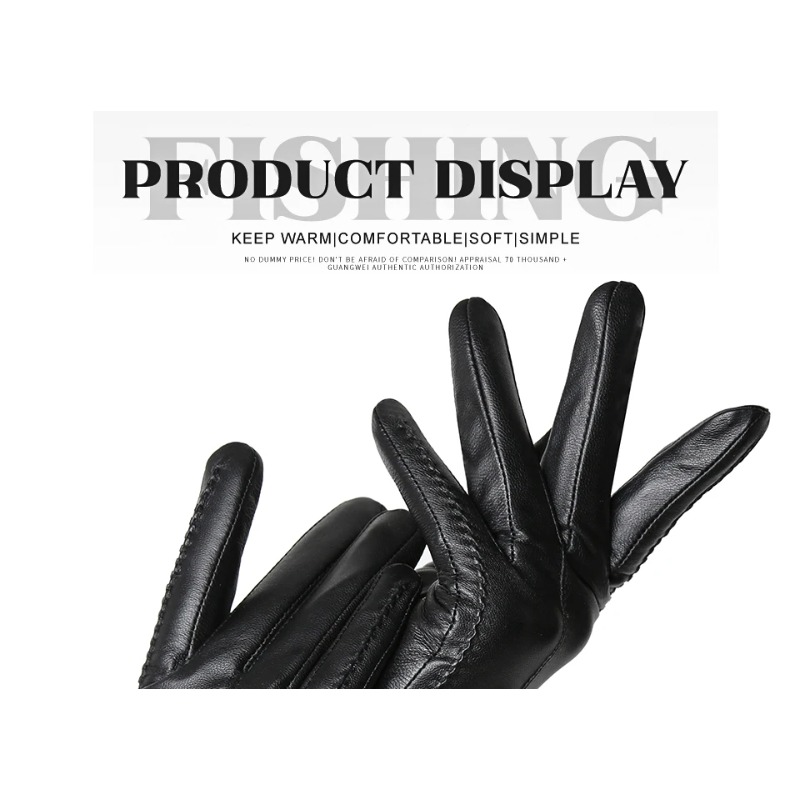 Women's Sheepskin Gloves Winte - Leather Driving Glove avaliação e preço