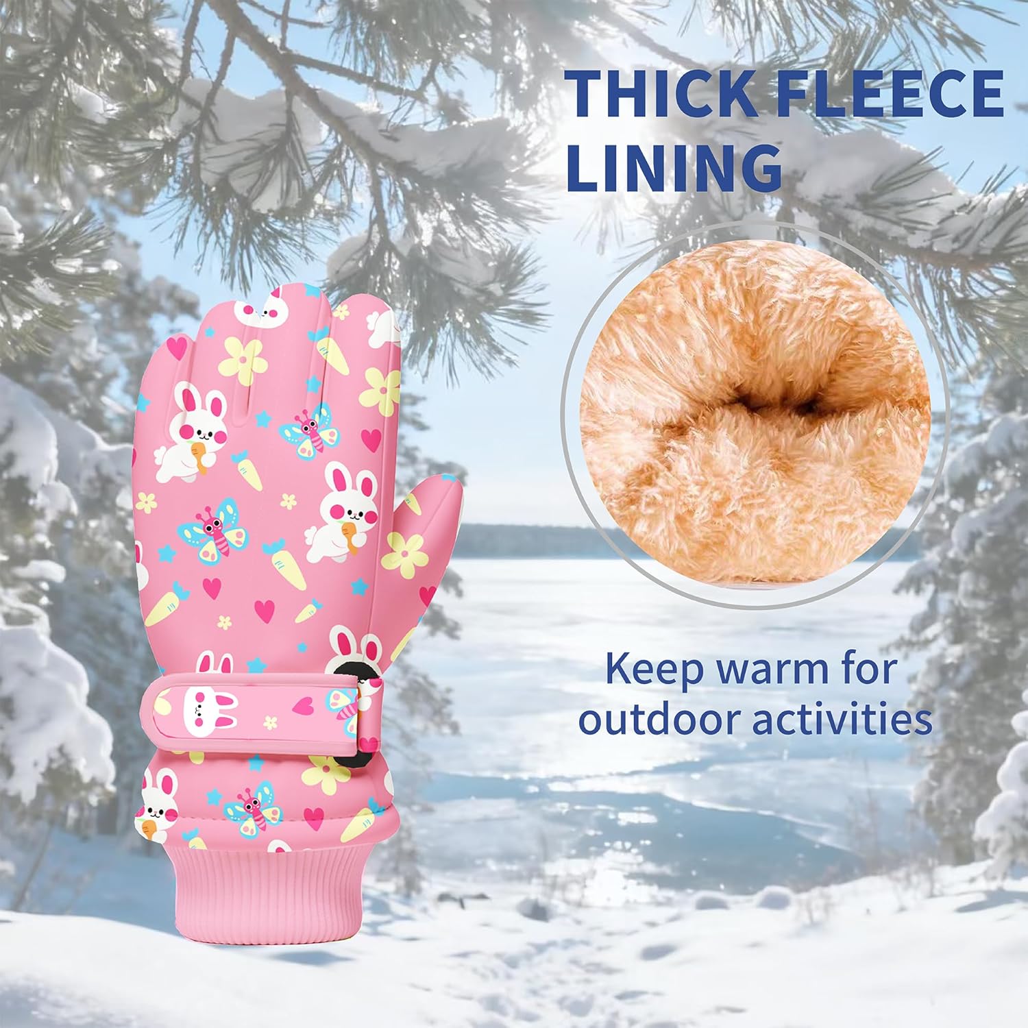 Kids Winter Snow Gloves, Water - Winter Glove Insulated avaliação e preço