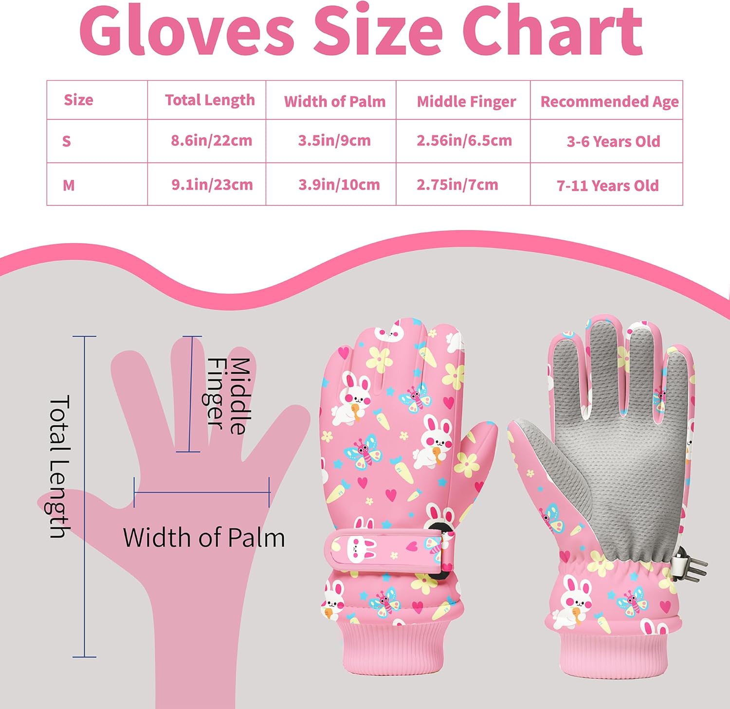 Kids Winter Snow Gloves, Water - Winter Glove Insulated avaliação e preço