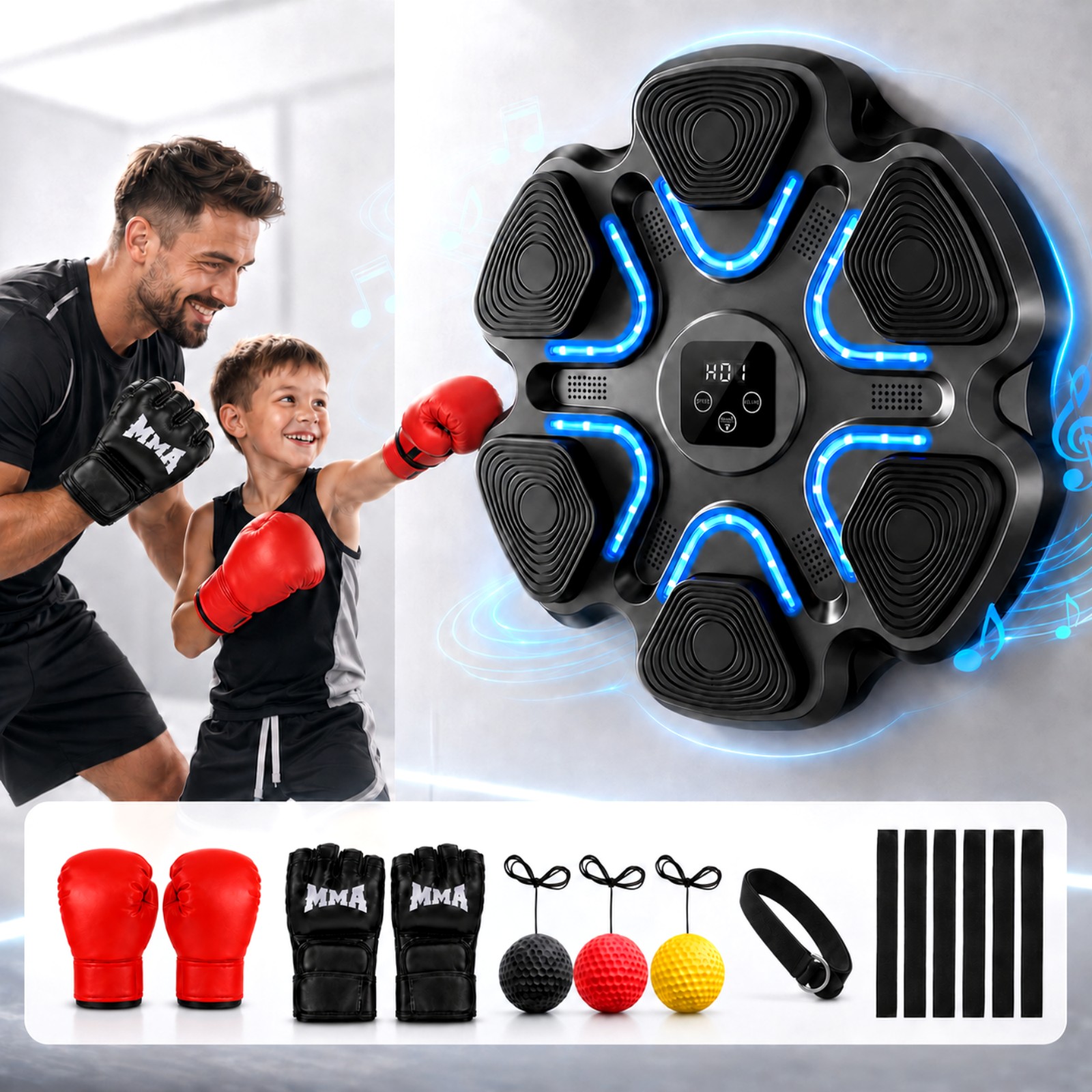 Music Boxing Machine Kids Adul - Workout Glove Gym avaliação e preço