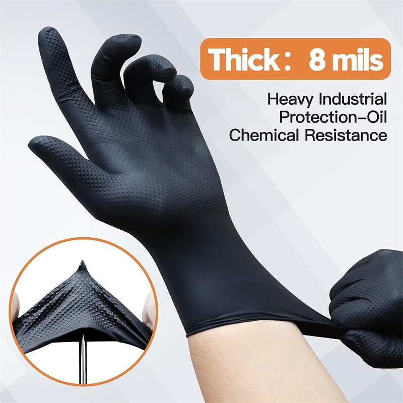Industrial Black Nitrile Glove - Nitrile Mechanic Glove avaliação e preço