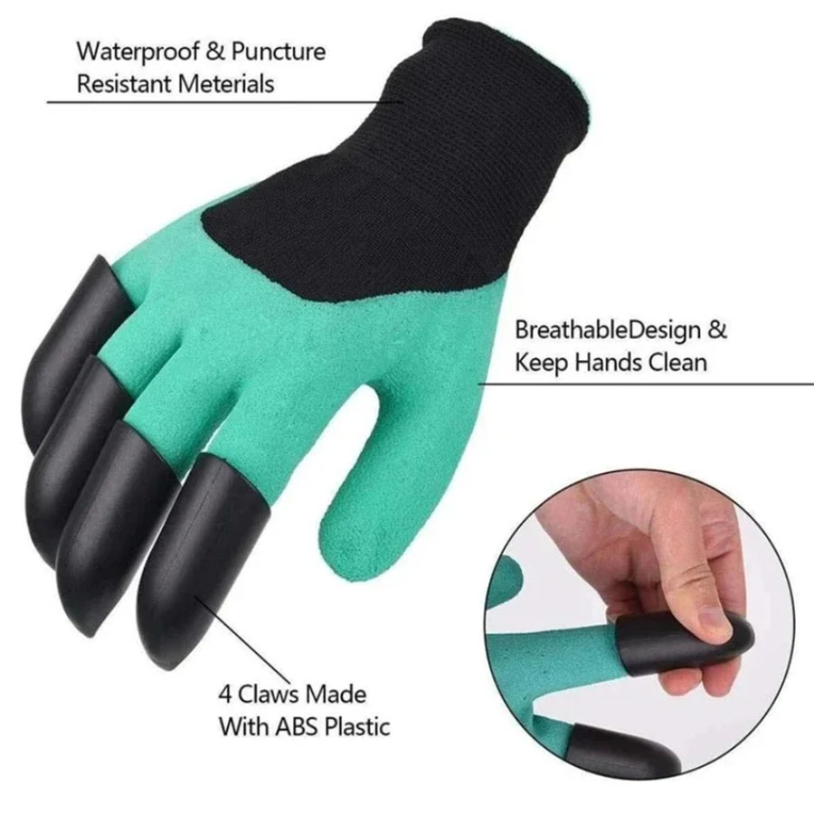 1Pair Gardening Gloves with Cl - Gardening Glove Waterproof avaliação e preço